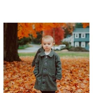 Wool Gray Kids Pea Coat